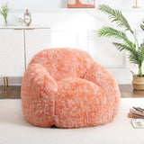 Garvee Faux Fur Bean Bag Chair with Armrest for Adults and Kids, 37x38x26 Inches, Orange - Orange