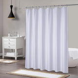 Garvee Shower Curtain, Soft Microfiber Fabric Shower Curtain or Liner for Bathroom, Decorative Embossed Pattern, Water Repellent, White, 72x72 Inches - Blanco