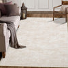 Garvee Solid Beige 9x12 Living Room Area Rug Solid Color Rug, Soft Large Bedroom Rug Washable Rug, Low Pile Stain Resistant Area Rug for Dining Room, Modern Area Rug for Under Table Home Office Decor