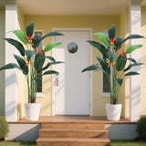 Garvee Artificial Bird of Paradise Plant 7FT Fake Palm Tree Indoor Outdoor Modern Decor 2 Pack Green - 7Ft Bop With Flowers