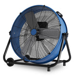 Garvee 24 in High Velocity Drum Fan Heavy Duty Industrial Floor Fan Adjustable 3 Speed Metal Blades 360° Rotation