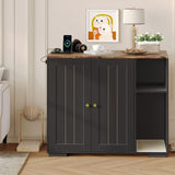 Garvee Large Cat Robot 4 Enclosure Furniture with Power Outlet, Dog Proof Shelf for Self-Cleaning Litter Boxes, 39.4x26x33 in, Black