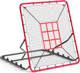 Garvee Baseball Rebounder Net 4x4.5Ft, 5 Adjustable Angles, Heavy Duty UV-Resistant, Solo Fielding Trainer for Baseball Softball, Portable Design - 4*4.5 Feet