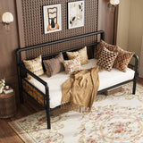 Garvee Metal Daybed Frame Twin Size Heavy Duty Metal Bed Frame Black For Living Room Bedroom Guest Room