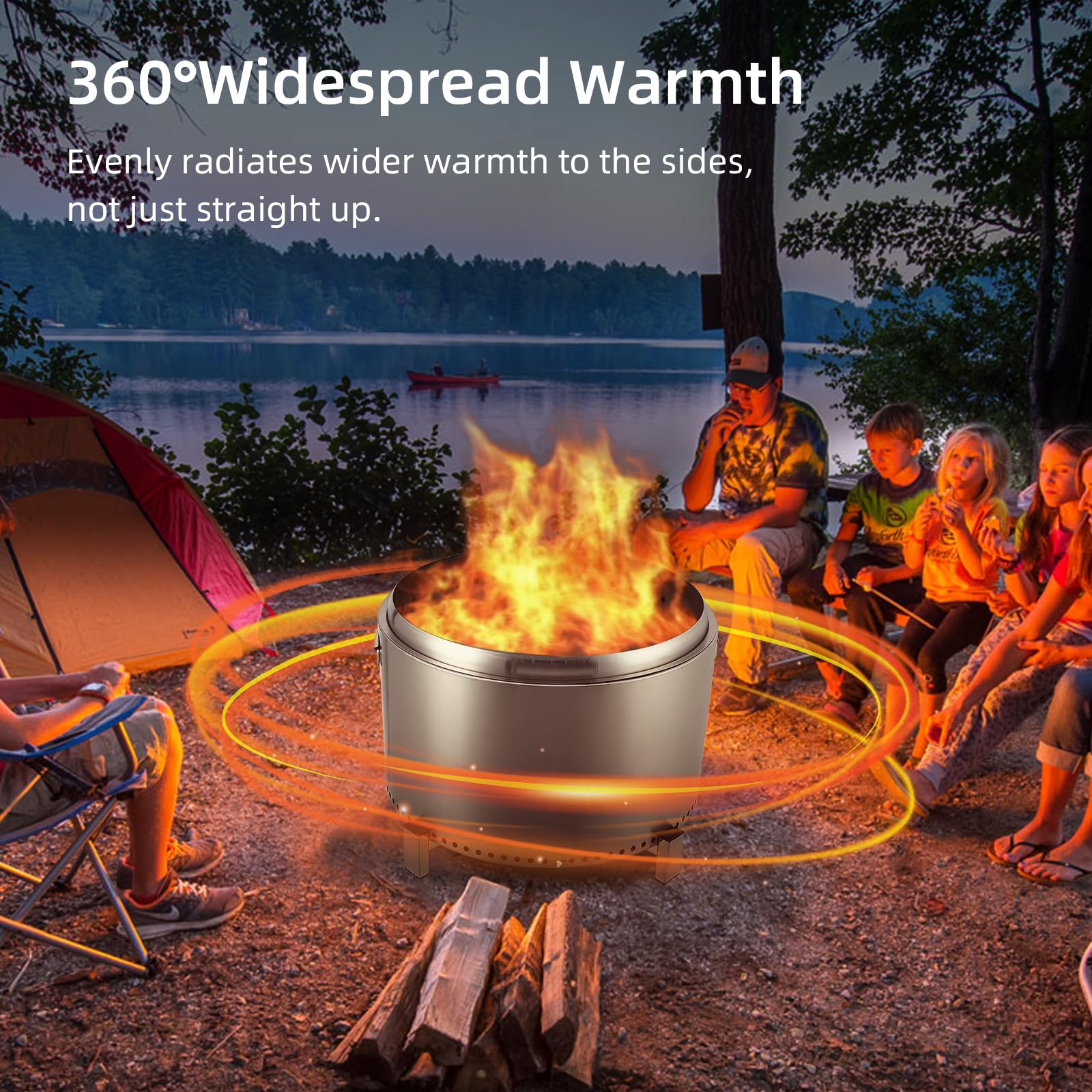 360 degree widespread warmth to the sides