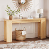 Garvee Farmhouse Narrow Console Table Rustic Wooden Sofa Table for Entryway Hallway Living Room 70.9" W x 11.8" D Oak - Oak