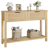 Garvee Console Table Landhausstil With 2 Drawers, Spacious Storage, Solid MDF Wood, Rustic Country Charm, 110x30x80 cm, Brown