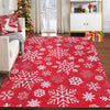 Garvee Machine Washable Christmas Area Rug 6' x 9' Christmas Snowflake Area Rugs Carpet Holiday Decorative Rug Velvet Foldable Coffee Table Accent Rug Farmhouse Dining Table Rug Bedroom Decor