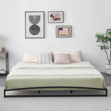Garvee 6 Inch Metal King Bed Frame, Heavy Duty Low Profile King Bed Frame Support Mattress Foundation, No Box Spring Needed,Easy Assembly - Black(6Inch)