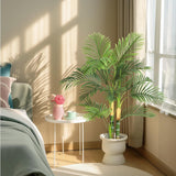 Garvee Golden Cane Palm Artificial Tree 4ft Pre Potted Faux Tropical Palm Plant Indoor Outdoor Greenery Set of 2