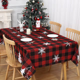 Garvee Buffalo Plaid Round Christmas Tablecloth Xmas Tree 60 Inch Washable Table Covers Reusable and Waterproof Polyester Fabric Tablecloth for Kitchen, Indoor and Outdoor - Red
