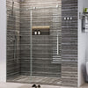 Garvee Glass Shower Door (60" W x 75" H), Frameless Sliding Shower Door with Waterroof Strip, Bathroom Door with Clear SGCC Tempered Glass(8mm), Silver
