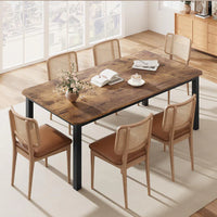 Garvee 78.7" Long Kitchen Table, Industrial Dining Table For 6~8 People, Wood Dining Table, Rectangle Dining Room Table For Dinner Or Meetings