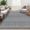 Garvee 8x10 Washable Area Rug Large Living Room Rug Indoor Non-Slip Boho Rug Stain Resistant Geeometric Bedroom Rug Dining Room Accent Rug Moroccan Throw Floor Carpet for Home Office, Black