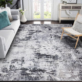 Garvee 5x7 Modern Abstract Area Rug Faux Wool Ultra-Soft Low Pile Stain Resistant Machine Washable Grey - Grey