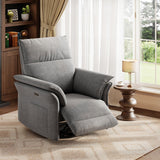 Garvee Power Swivel Glider Recliner with USB Port, 270° Swivel & Double-Layer Armrests, Rocking, Power Recline, Chenille Upholstered Fabric Chair for Living Room, Nursery, Gray - Gray