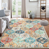 Garvee 8x10 Area Rug, Ultra-Thin, Non-Slip, Washable, Faux Wool, Stain-Resistant, Foldable, Living Room, Bedroom - Orange