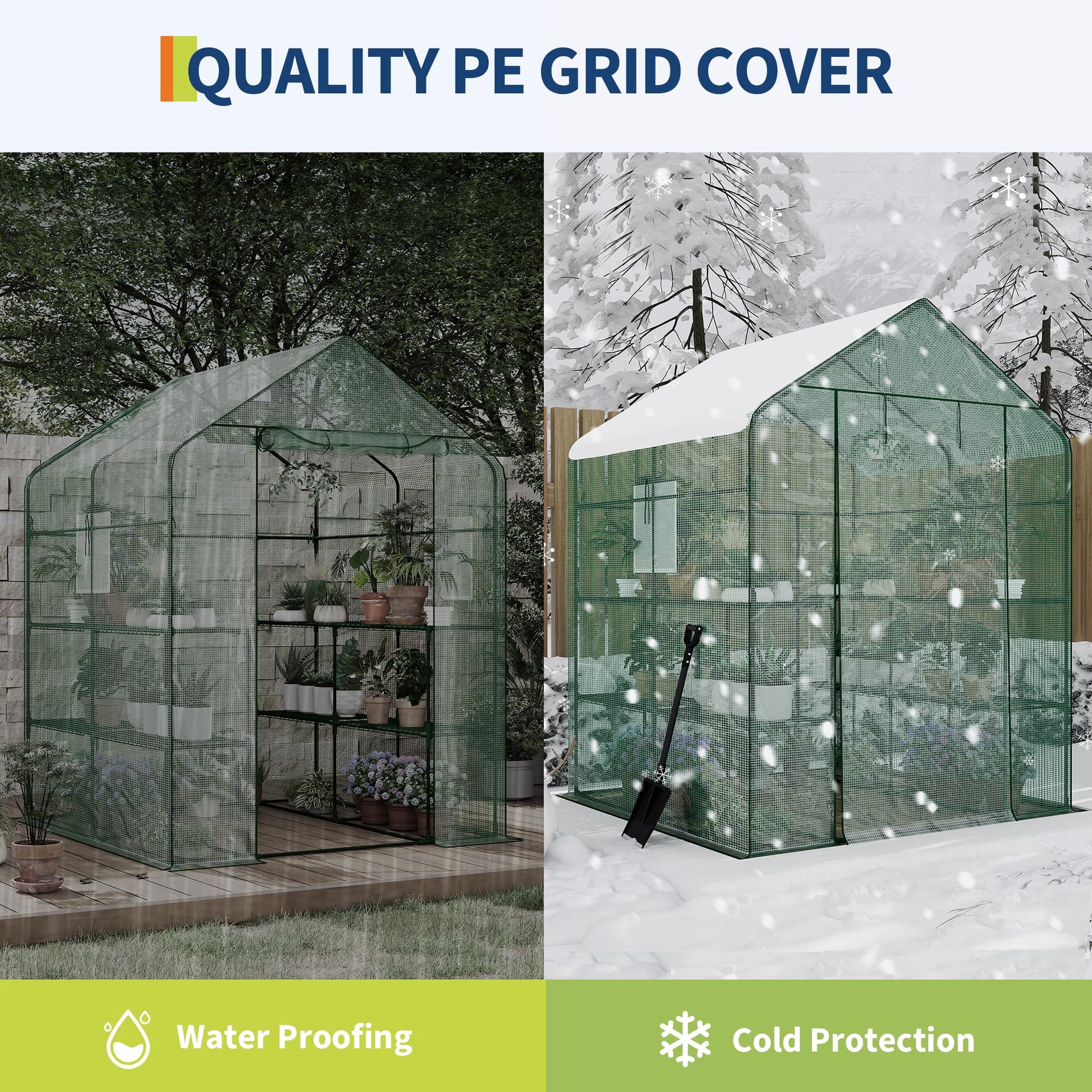 Thick PE greenhouse cover for waterproof and cold protection