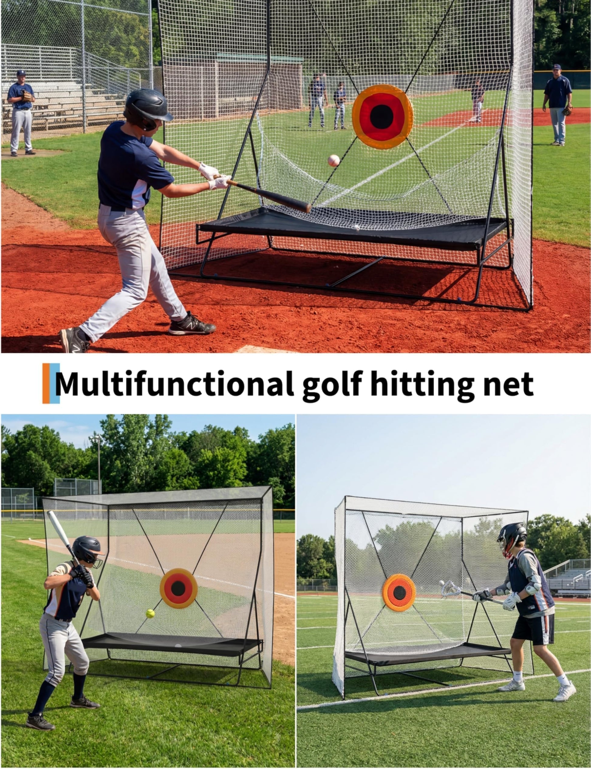 Filet d'entraînement multifonctionnel pour le golf et d'autres sports