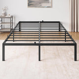Garvee 14 Inch Full Bed Frame with Storage,Metal Platform Full Bed Frame No Box Spring Needed Steel Slat Support Easy Assembly (Full) - Black