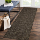 Garvee 2x6 Washable Rug Non Slip Braided Hallway Runner Rug Rubber Backing Brown 2'x6' - Brown
