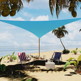 Garvee Sun Shade Sail 12'x12'x12' Triangle UV Block Shade Cloth Canopy for Patio Deck Garden Blue - Blue