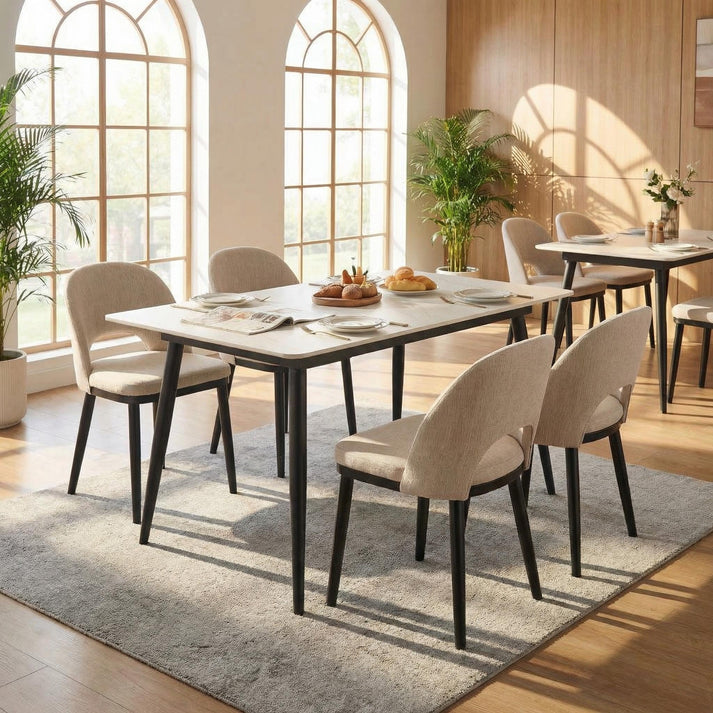Mid-century modern vintage-meets-modern look Garvee blue dining chair