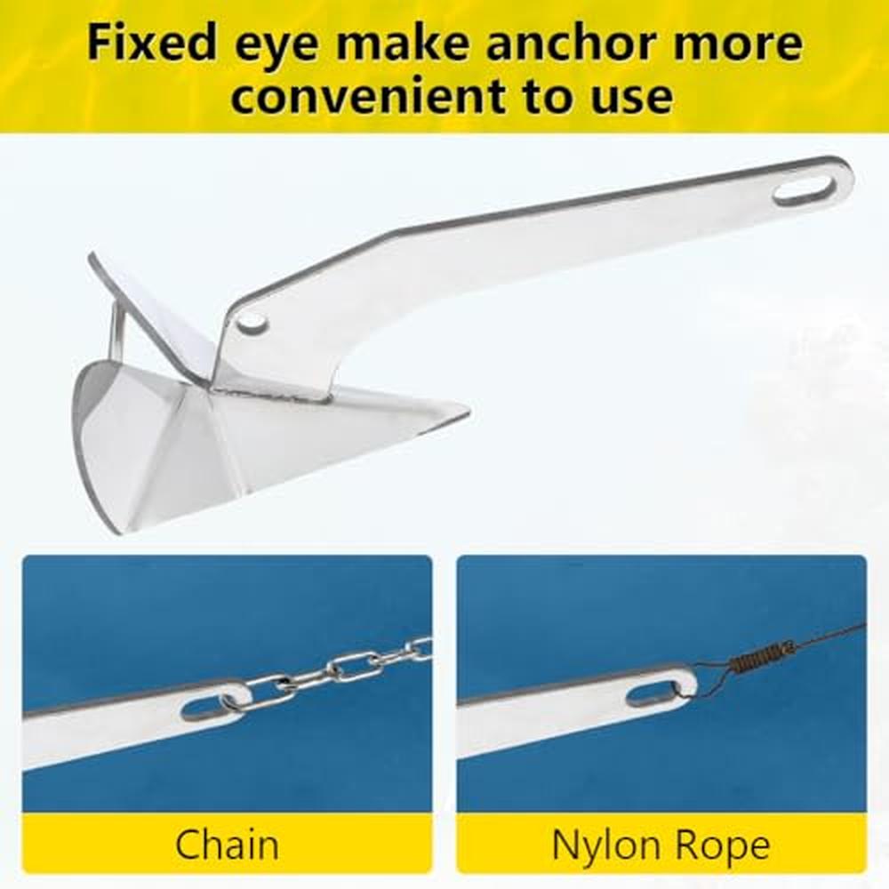 Fixed eye connection for chain and nylon rope