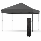 Garvee 10'x10' Pop-Up Canopy Tent - Waterproof Portable Sun Shelter with Roller Bag, Sandbags & Stakes for Picnic, Camping & Outdoor Events, Grey - Gray