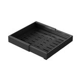 Garvee Expandable Pull Out Cabinet Organizer Adjustable Width Roll Out Shelf for Kitchen Pantry Storage Steel, Smooth Operation, Safe Edges - Upgraded* Strengthened Load-Bearing Three Slide Rails - Small Black (32-52Cm)