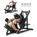 Garvee Leg Press Hack Squat Machine 2 in 1 Combo for Home Gym, Solid Steel, Adjustable Angles, Black - 1400 LBS (Max Capacity)
