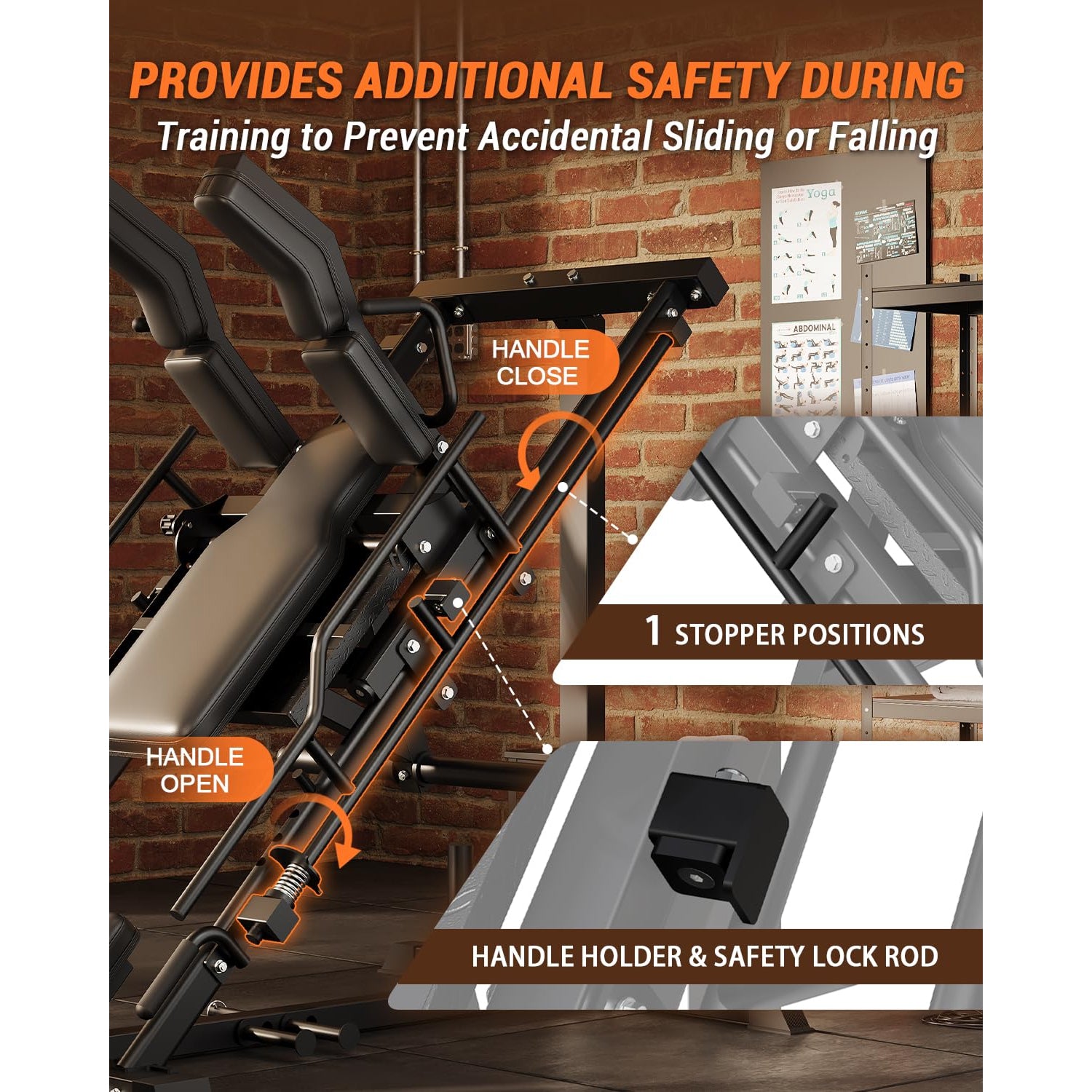 Garvee Leg Press Machines for Home Gym, Professional Hack Squat Machine, Weight Storage Posts, Black, Fits 1" & 2" Plates