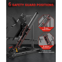 Garvee Leg Press Hack Squat Machine 2 in 1 Combo for Home Gym, Solid Steel, Adjustable Angles, Black