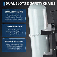 Chariot de soudage Garvee à 3 niveaux, robuste, avec roues pivotantes à 360° et chaînes de rangement de réservoir pour machines de soudage TIG ARC MMA coupeur plasma, noir