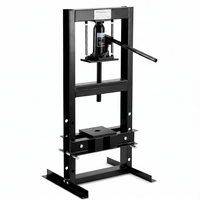 Garvee 6 Ton Hydraulic Press Heavy Duty H-Frame Floor Shop Press with Adjustable Workbench & 2 Press Plates for Metal Bending, Straightening, Automotive Repair, Black
