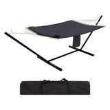 Garvee 2-Person Hammock Set with Collapsible Steel Frame - 450lb Capacity, UV-Resistant, Includes Storage Bag, Dark Gray Concave Design - Dark Grey