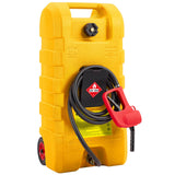 Garvee 15 Gallon Portable Fuel Caddy, 10-ft hose, siphon pump, 7.5 L/min manual nozzle, diesel/gasoline tank - Yellow - Yellow