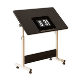 Garvee Small Standing Desk Adjustable Height Foldable Mobile Computer Table for Small Spaces Home Offices Black - Black
