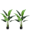 Garvee Bird of Paradise Artificial Plants 4ft Faux Trees Lush Green Leaves Flame Retardant Material Easy Maintenance Indoor Outdoor Decor