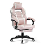 Garvee Ergonomic Computer Gaming Chair, Home Office Chair with Footrest, Headrest & Lumbar Support, 360° Swivel Height Adjustable Video Game Chair, 300LB Capacity for Adults and Teens, Pink - Pink