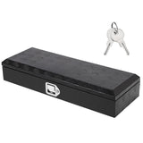 Garvee Large Truck Tool Box,  Heavy-Duty Aluminum Chest with Lock and Keys, 2 Storage Compartments, Extra Storage for Pickup Truck Bed, RV, or Trailer - Black