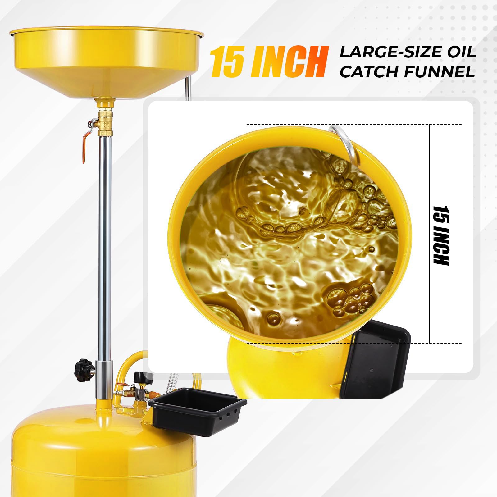 15 inch large catch funnel close-up