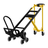 Garvee 3-In-1 Heavy Duty Convertible Hand Truck 800 lbs Capacity Stair Climber Wheels Aluminum Foldable Portable Warehouse Moving - Yellow+Black