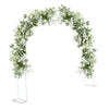 Garvee Metal Garden Arch Trellis 9.8'x7.2' Weatherproof Rust-Resistant Metal Sturdy Square Base Easy Assembly Outdoor Wedding Party Decor
