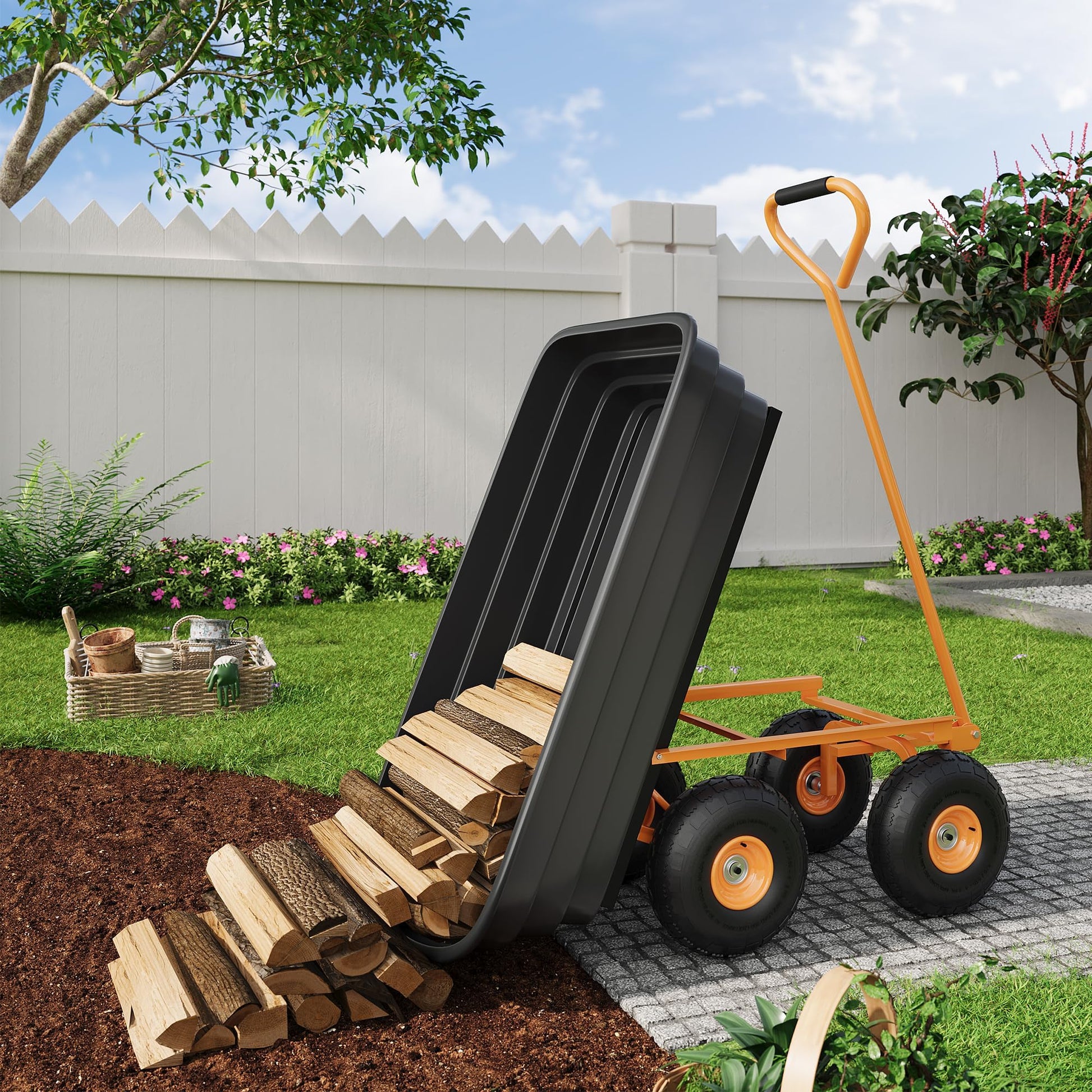 Garvee yard cart quick release dump function