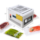 Garvee Chamber Vacuum Sealer Stainless Steel 6.5 Cubic Meters/Hour 110V 180W For Home & Commercial Food Preservation
