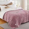 Garvee Electric Blanket Queen Size Dual Control - Thick Tufted Sherpa Heated Blanket with 10 Heat Levels, 10 Time Settings, ETL Certified, Fast Heating Blanket for Cozy Home Use, Dusty Pink