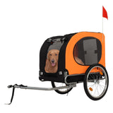 Garvee Dog Bike Trailer, Cargo Cycle Trailer, Quick-Release Wheels Supports 88LBS Easy Folding Carrier for Small Medium Pets Orange - Orange