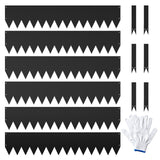Garvee 6 Pack Black Galvanized Steel Landscape Edging – 40" x 8" Metal Garden Perimeter for Yard, Flower Beds, Pathways – Rust-Resistant, Durable, Easy Installation – 8 Clips & Gloves, 20ft Total – Black