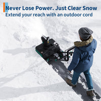 Garvee 20" Corded Electric Snow Blower – 15 Amp Powerful Snow Thrower for Driveways, Sidewalks & Patios, Fast Snow Clearing Machine